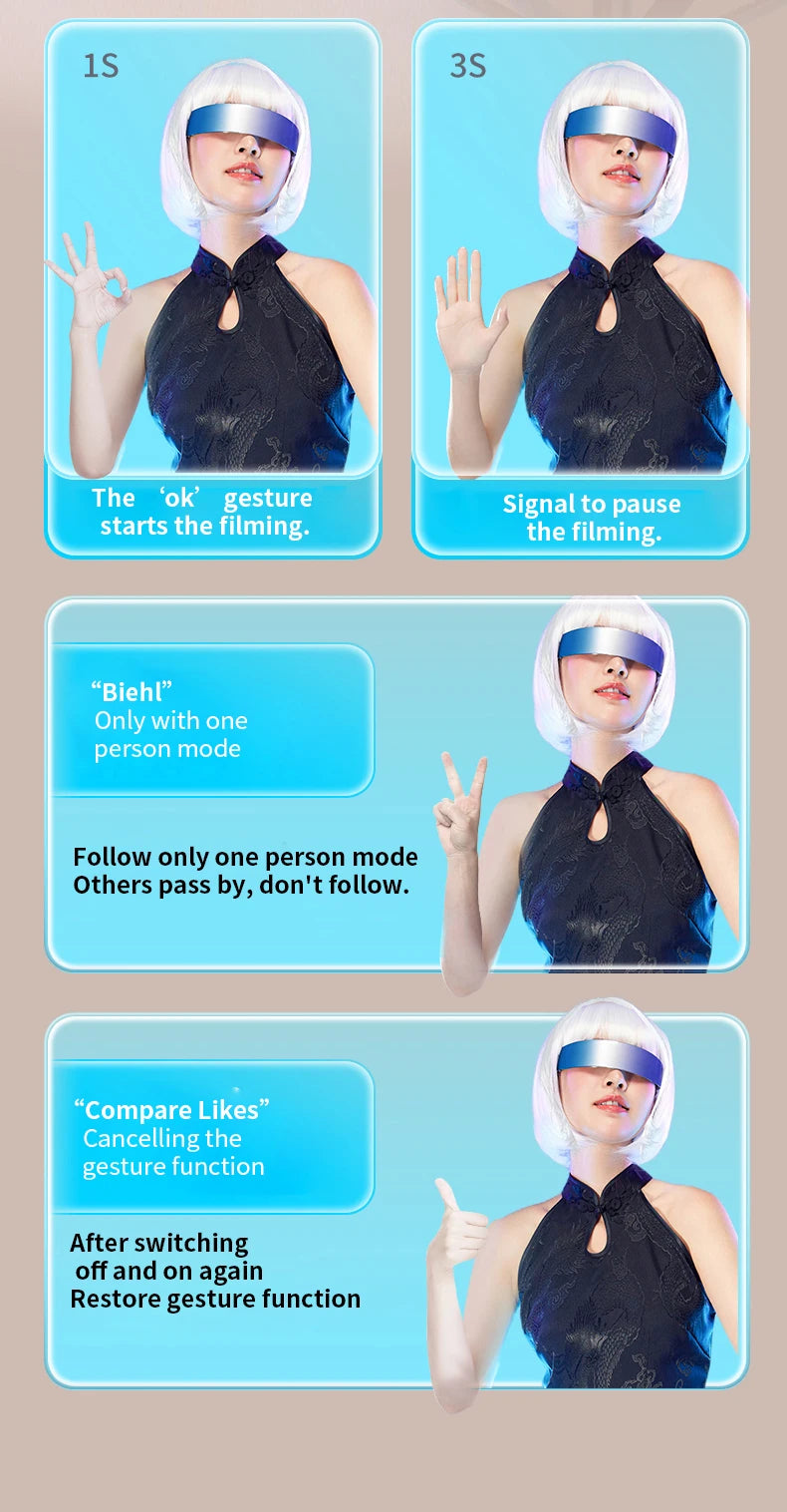 PulseFlow Gimbal - 360° Rotation, Auto Tracking, Stabilize Shots for Phone, Perfect for Vlogging & Live Streaming, Easy To Use