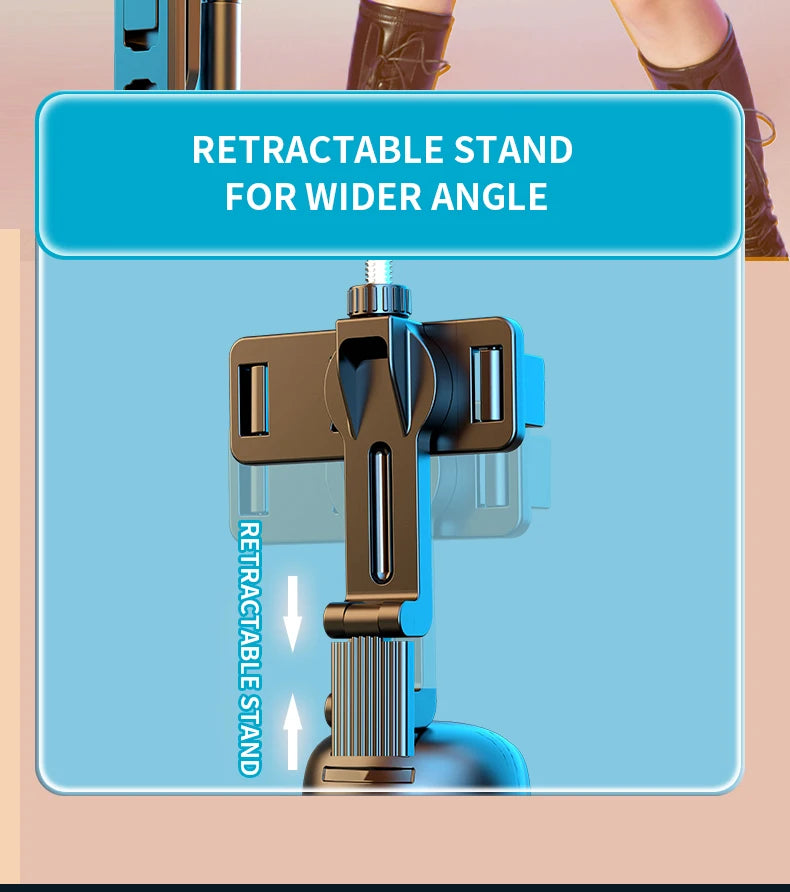 PulseFlow Gimbal - 360° Rotation, Auto Tracking, Stabilize Shots for Phone, Perfect for Vlogging & Live Streaming, Easy To Use