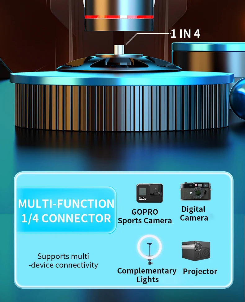 PulseFlow Gimbal - 360° Rotation, Auto Tracking, Stabilize Shots for Phone, Perfect for Vlogging & Live Streaming, Easy To Use