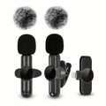 PulseMic Pro. Wireless Microphone With Windproof Cover Audio Video Recording Mini Mic For iPhone Android Mobile Phone Microphone