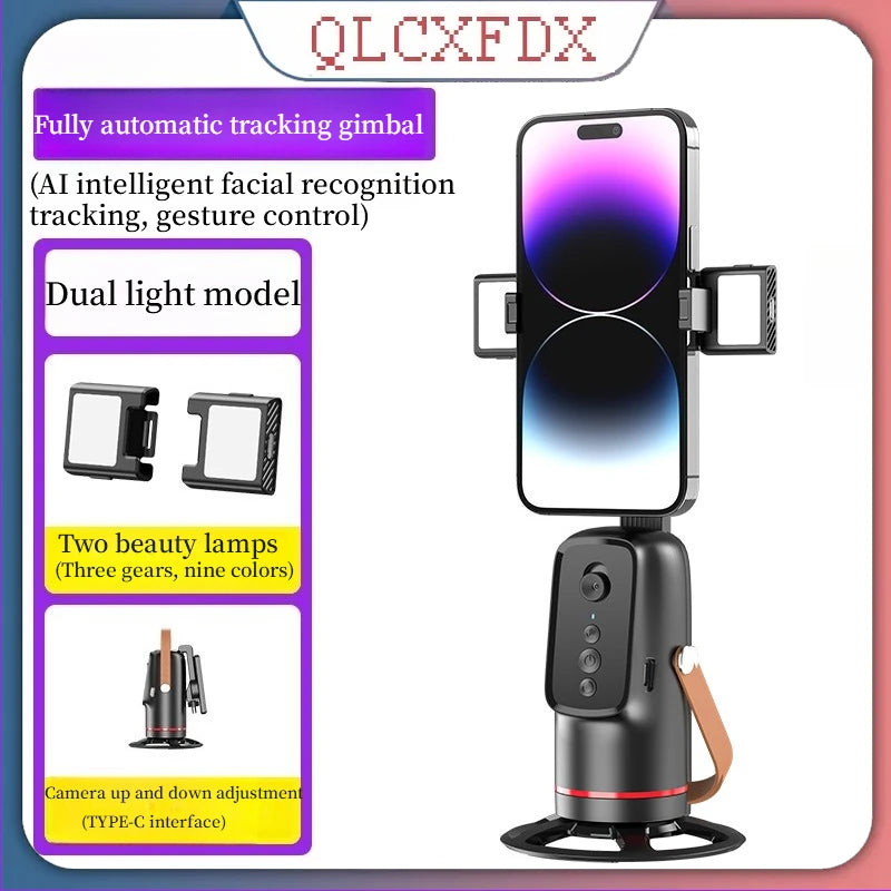 PulseFlow Gimbal - 360° Rotation, Auto Tracking, Stabilize Shots for Phone, Perfect for Vlogging & Live Streaming, Easy To Use